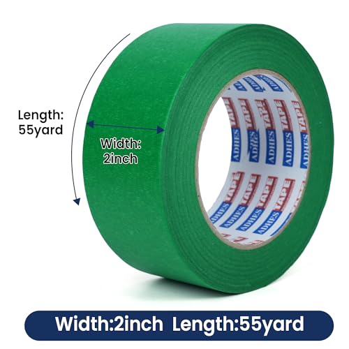 Adhes Green Masking Tape Painters Tape 2 Inch x 55 Yards - size: 2‘’ x 55yds