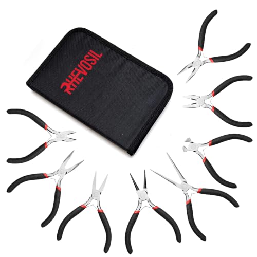 8Pcs Mini Pliers Set for Jewelry Making, Electronics & DIY Crafts