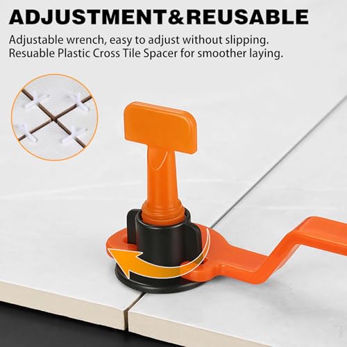 DGSL Tile Leveling System Kit with 250Pcs Tile Leveler 1.5mm - size: 250PCS