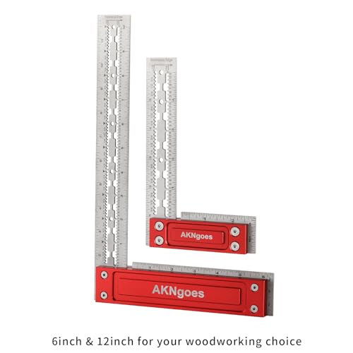 Precision Woodworking Square, Woodworking Scriber Marking Line Ruler 6inch - style: 6 Inch