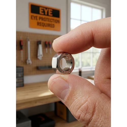 M6 x 1.0mm Hex Nuts (30pcs) 304 Stainless Steel Hex Hardware Nuts Reusable Standard Metric Coarse Thread Nuts for DIY Home Automotive Industrial - size: M6-30PCS