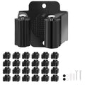 Broom Holder Wall Mount, 24PCS Broom Hanger Wall Mount, Stainless Steel Heavy Duty Mop Holder Broom Mop Hanger Wall with Screws, Garden Outdoor Tool Organizer Rack Broom Hanger (Black) - color: 24pack
