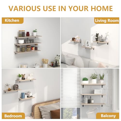 LSK 6PCS L Bracket, L 5"×H 2" Shelf Support Bracket, Max Load :42lb, Black - color: Black, size: 5x2 inch (light duty)
