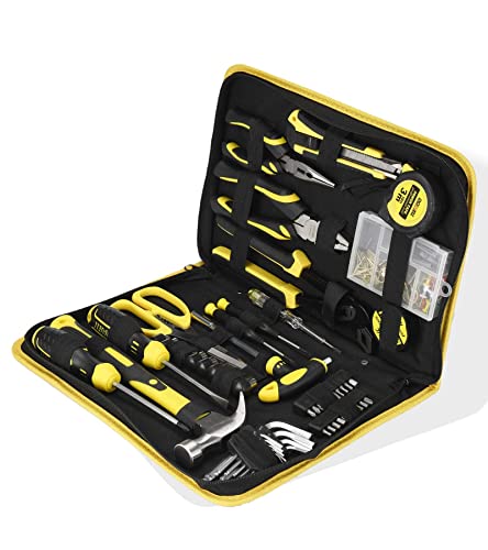 DOWELL Tool Set Tool Kit 152-Piece Household Tool Kit Set Sockets Set Pliers Screwdriver Set with Storage Tool Bag Pouch HYT152 - size: 152PCS