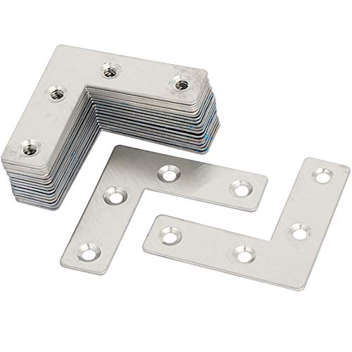 Orgrimmar 36PCS Corner Brace Brackets Plates Metal L Shaped Flat 50x50x1mm