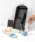 Bates- 4 Inch Paint Roller Kit, 8 pcs, 1x Plastic Paint Tray, 1x Roller Frame 4", 3X Microfiber Covers 4", 2X Flat Brushes 2", 1x Sanding Sponge