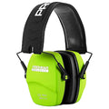 PROHEAR 016 Ear Protection Safety Earmuffs for Shooting, NRR 26dB Hearing Protector with Low-Profile Earcups, Compact Foldable Ear Defenders for Gun Range, Hunting (Fruit Green) - style: Passive – Green