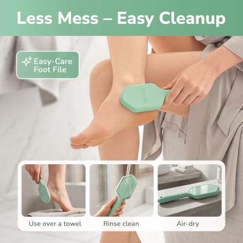 SILKLE Nano Glass Foot File - Foot Callus Remover for Feet & Foot Scrubber - style: Green