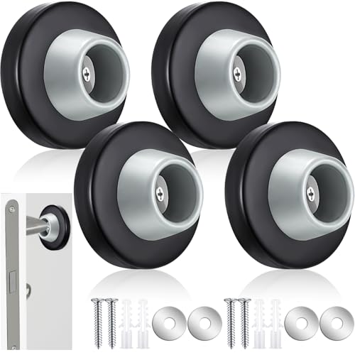 Blulu Door Stopper Wall Bumper Flush Mount Protector - color: Black