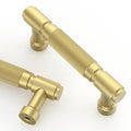 Asidrama 10 Pack 3 Inch(76mm) Brushed Gold Cabinet Pulls Knurled Kitchen Cabinet Handles, Cabinet Pulls Kitchen Cabinet Hardware for Cupboard Drawer Pulls - color: Brushed Gold, size: 3" Hole Center, style: 10 Pack