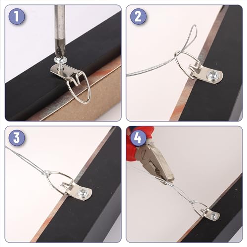 Mr. Pen- Picture Hanging Kit, 100 Feet Stainless Steel Braided Hanging Wire