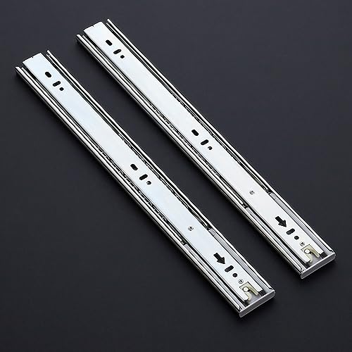 Ravinte Silver Soft Close Drawer Slides 16 Inch 1 Pairs 2 Pack - color: Silver, size: 16 Inch