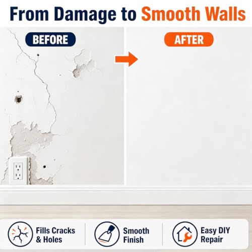 Drywall Repair Kit, Wall Spackle Paste with Scraper for Holes and Cracks