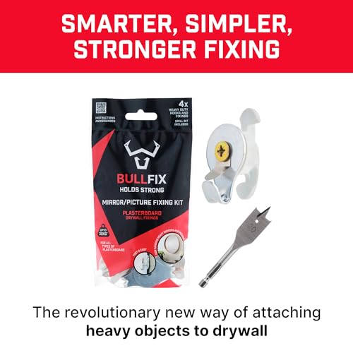 Bullfix Mirror/Picture Hanging Kit - Plasterboard Fixings for Pictures