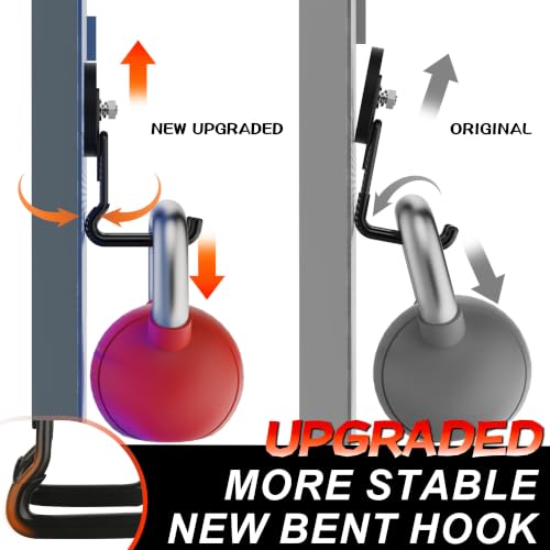 ULIBERMAGNET New Upgraded Heavy Duty Magnetic Garage Hooks,4 Pack Strong Large Magnet Hooks for Power Drill,Garden Tools,Hose,Pegboard,Garage, Workshop,Magnetic Storage Hook for Hanging(Black) - style: Upgraded Black Medium L Strong Hooks