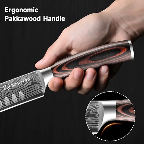 Sunnecko BBQ Carving Knife Set,Slicing and Boning Knife for Meat Cutting - color: 12 inch Carving Knife with 7 inch Boning Knife
