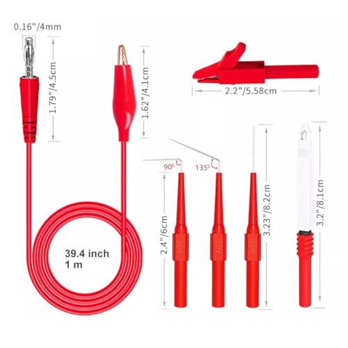 Back Probe kit 30pcs, Copper Alligator Clips to Banana Plug Test Lead, Automotive Test Lead Kits for Automotive Repair and Diagnostic Circuit Testing - color: Blue