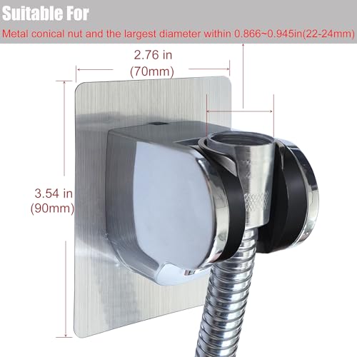 Shower Head Holder, Handheld Showerhead Holder, Wall Shower Bracket - style: Silver - 1 PACK
