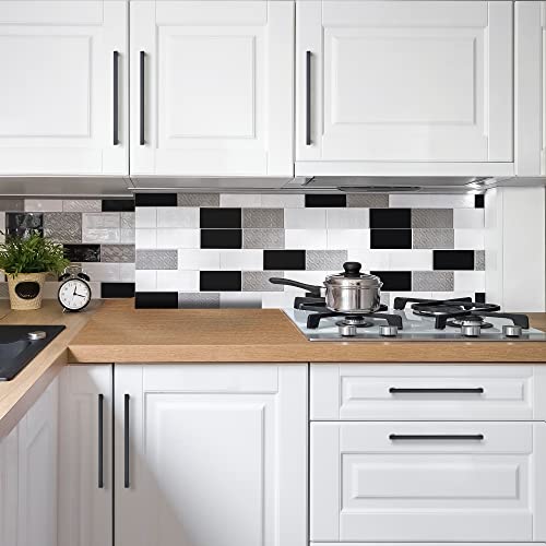 Ravinte Matte Black Cabinet Handles Square Pulls 11-5/16 Inch 3 Pack - size: 11-13/16 Inch (11-5/16 Inch Hole Center)