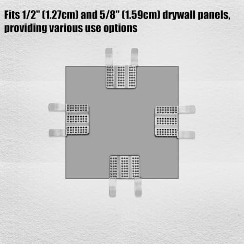 Drywall Repair Clips, 10-Piece Stainless Steel Fastener Kit for 1/2" and 5/8" Panels, Wall and Sheetrock DIY Home Improvement