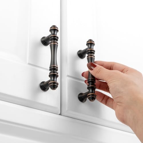 KOOFIZO 10 Pack 3 in Oil Rubbed Bronze Cabinet Pulls, Drawer Handles P30 - color: Oil Rubbed Bronze, size: 3" CC - 10Pcs