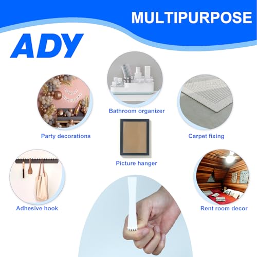 ADY Picture Hanging Strips for Wall Heavy Duty, Double Sided Tape Damage Free 40Pairs, Mounting Adhesive Strips Removable - size: XL-1in x 4.52in