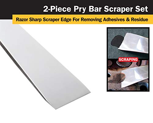 Titan 17005 2-Piece Stainless Steel Pry Bar Scraper Set - size: 7-1/4 x 9/16" and 9-1/4 x 9/16"