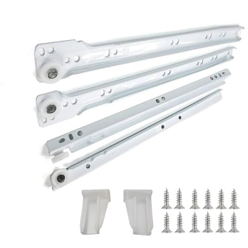 16 Inch Euro Slides, Pack of 2, for Face-Frame and Frameless Cabinets. 75lbs Capacity Cold Rolled Steel, Powder Coated. Choose Length by Drawer Box and not Cabinet Depth. Includes Brackets & Screws - size: 16 Inch