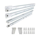 16 Inch Euro Slides, Pack of 2, for Face-Frame and Frameless Cabinets. 75lbs Capacity Cold Rolled Steel, Powder Coated. Choose Length by Drawer Box and not Cabinet Depth. Includes Brackets & Screws - size: 16 Inch