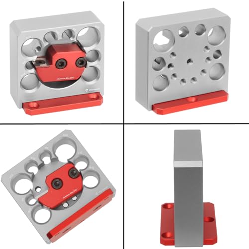 Adjustable Drill Milling Dowel Round Rod Auxiliary Tool with Carbide Blade, Electric Drill Milling Cylindrical Woodworking Tool Dowel Maker Jig with 8/9/10/12/15/16/18/20mm Holes,035G - color: Grey