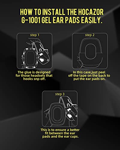 G-1001 Replacement Gel Ear Pads Compatible with Awesafe, Howard Leight Earmuffs, Gucho Ear Protection, Zohan EM054 Hearing Protector Silicone Ear Cushions Hygiene Kit - style: Gel Ear Pads(g-1001)
