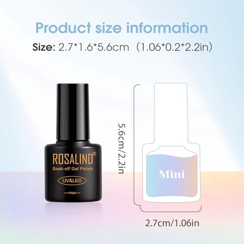 ROSALIND 30PCS Pastel Gel Nail Polish Set,26 Bright Colors Gel Polish | with Base Gel Top Coat (Glossy Matte and Glitter),Pastel Summer Nail Gel Polish, Soak Off U V Manicure Rainbow for Women - color: Neon bright colors