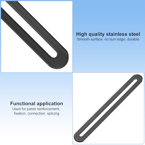 M METERXITY 6-Pack Flat Mending Plate Support 6.1x0.75in, Black - color: Black, size: 155 x 19mm