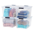 IRIS USA 6-Pack 40 Quart Storage Bins with Lids, Clear - color: Clear, size: 40 Qt, style: 4 Pack