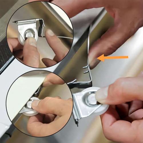 Sliding Screen Door Rollers for Andersen Gliding Screens Replacement, 1-1/4" Nylon Concave Wheels, Fits 200 & 400 Series Patio Door Screen Wheel - color: Silver