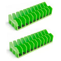 Plier Organizer & Rack (2-Pack, High-Vis Green) – 20-Slot Tool Storage for Toolbox Drawers – Non-Slip Rubber Base, Interlocking Modular Holders for Pliers, Cutters & Snips - size: 2 PC-Green