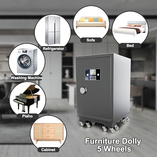 Furniture Movers with 5 Wheels, Heavy Duty Furniture Dolly - color: Black, size: 5.3x5.3 IN