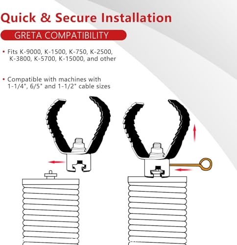 3-Piece Drain Auger Attachment Set 1-3/16" (30MM) for 4"-8" Pipe Cleaning – Includes Spiral Cutter, Grease Cutter, and Pin Key, Compatible with 1-1/4”,6/5” and 1-1/2”Cable - style: 30mm