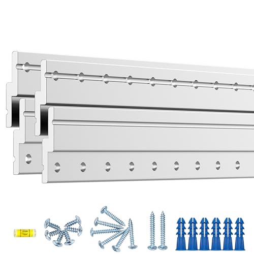 26 Inch Heavy Duty French Cleat Hanger, Heavy Mirror Mounting Hardware & Picture Hanging kit, Wall Mount Brackets for Cabinets, Shelf, Headboard - Z Clips 2 Pairs up to 200 lbs - size: 26"(2 Pairs)