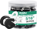 OURU 5/16 Inch Cable Clamps, Rubber Coated Insulated Clamps, 30pcs, 8mm - size: 30pcs - 5/16"