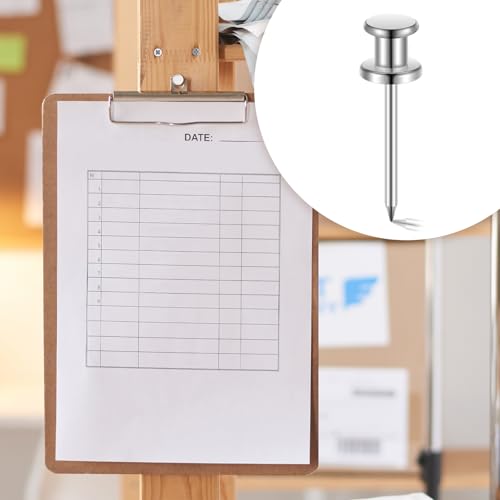Watersay 50 Pcs Double Headed Picture Hanging Nails, Silver, Gongzi - color: Silver, style: Gongzi