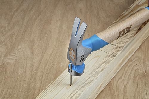 OX 20 oz Framing Hammer, Milled Face Claw Hammer, Martillos de Construccion - style: 20-oz Hammer + Grip