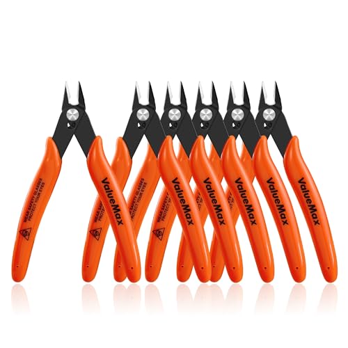 ValueMax 6-Pack 5-Inch Flush Cutters, Spring-Loaded Precision Side Cutters