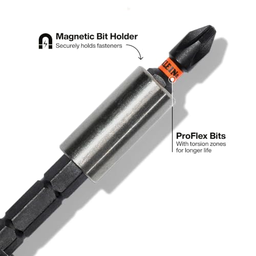 Klein Tools 32303 Multi-Bit Screwdriver/Nut Driver, Impact Rated 14-in-1 Magnetic Screwdriver Set Phillips, Slotted, Square, Combo, Torx - size: 14-in-1