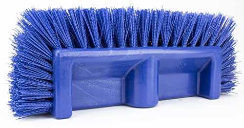 SPARTA Multi-Level Tile Scrub Brush 12" Wide Brush Head, Heavy-Duty Tile Cleaning Brush with End Bristles for Commercial Tiles, Tubs and Floor, Plastic, 12 Inches, Blue - color: Blue