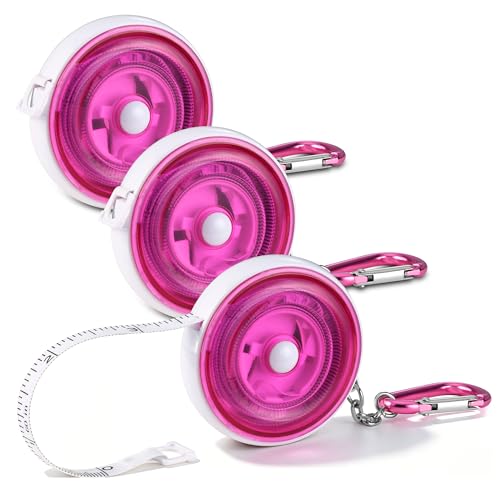 WORKPRO Soft Tape Measure, 60" Retractable Body Measuring Tape, Pink 3-Pack - color: Pink