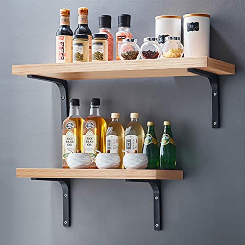 SAYAYO Wall Shelf Bracket Black, 8 X 6 Inch Heavy Duty L Bracket for Wood - color: Black, size: 8 x 6 Inch (4 PCS)