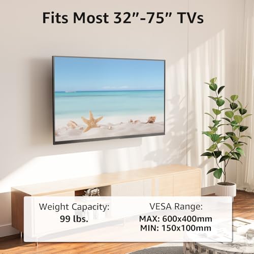 MOUNTUP Corner TV Wall Mount for Most 42-75 Inch TVs with 32” Long Extension, Long Arm TV Mount, Full Motion TVs Mount Swivel Articulating Mounts, MAX VESA 600x400mm, Holds up to 99 lbs MU0076 - size: for 42-75 inch TV,Corner TV Mount