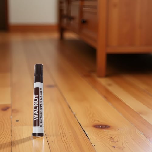 1Pc Furniture Repair Wood Cabinet Floor Touch Up Markers Scratch Filler Remover - Mahogany Wood Polish and Care Wood Floor Markers 95) (Walnut)