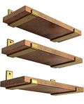 LEOPO 8 inch Shelf Bracket for DIY Floating Shelf, 1/5 inch Thick Heavy Duty Bracket, 6 Pack, Golden